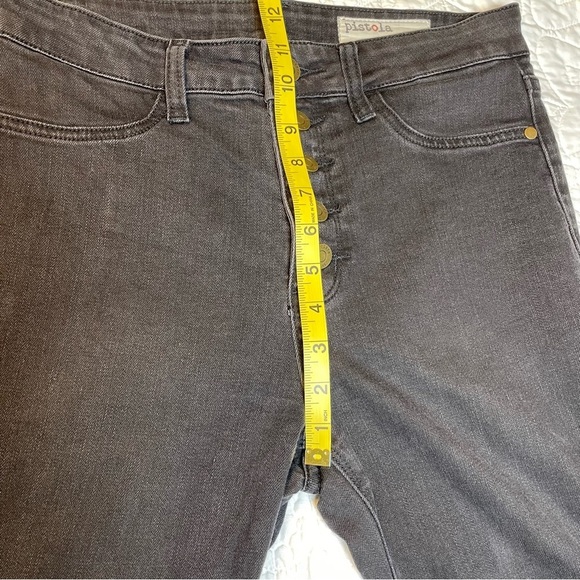 Pistola Black Raw Hem Exposed Button Fly Jeans| Size 30 - Picture 8 of 12